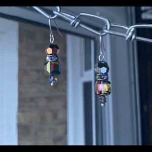 Earrings handcrafted with Swarovski crystals